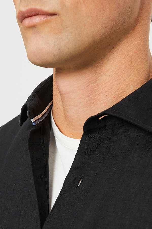 ΛΙΝΟ ΠΟΥΚΑΜΙΣΟ OLYMP - 68 ΜΑΥΡΟ